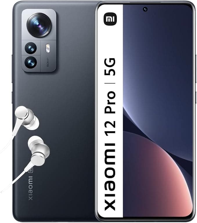 XIAOMI 12 Pro-Smartphone+Kopfhörer,12+256GB Handy ohne Vertrag,6.73" 120Hz AMOLED Display,Snapdragon 8 Gen 1, 50MP Dreifach-Kamera,4600mAh,120W HyperCharge,Grau,2 Jahre Garantie+Amazon Exclusive