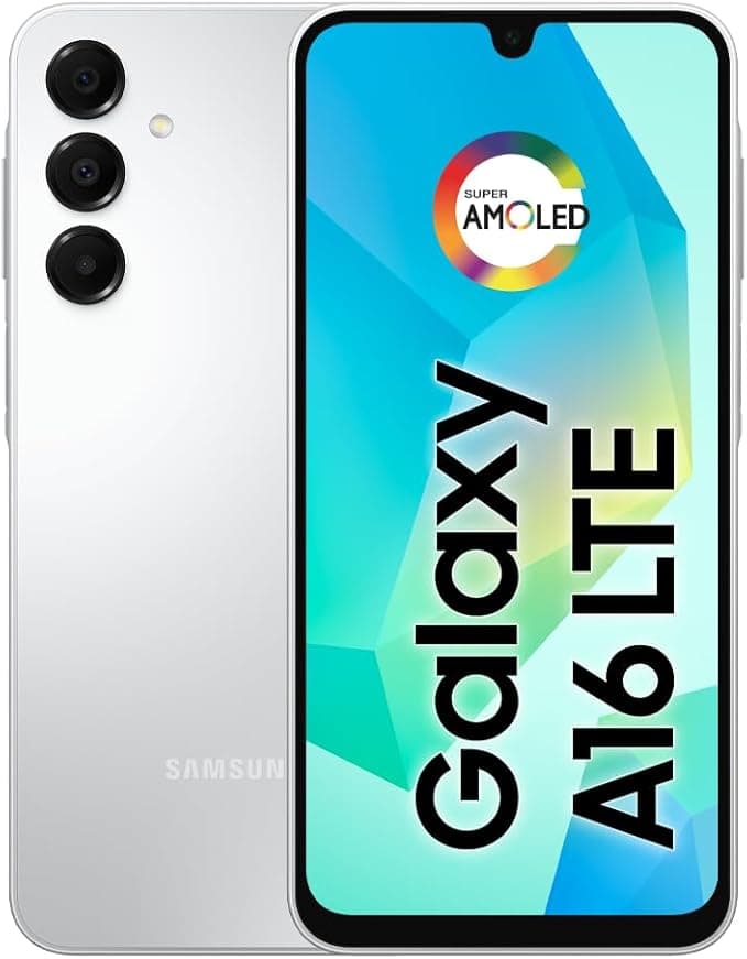 Samsung Galaxy A16 4G Dual SIM (128GB, 2025) 6,7 Zoll 90Hz AMOLED, spritzwassergeschützt, 8Core, 50MP Kamera (werkseitig freigeschaltetes internationales Modell für GSM, Global) A165M/DS (25W