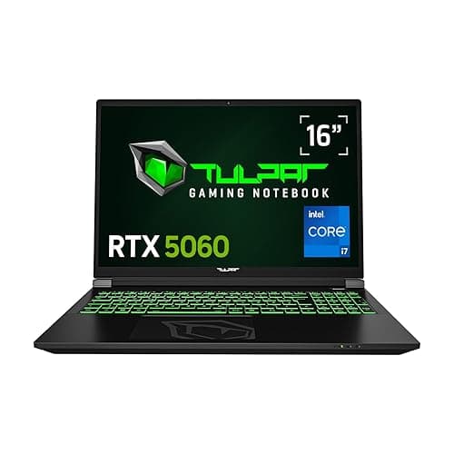 TULPAR T6 V3.5 Gaming Laptop | 16'' FHD+ 1920X1200 165HZ IPS LED-Display | Intel Core i7 14700HX | 16 GB RAM | 1 TB SSD | RTX 5060 | Windows 11 Gaming Notebook