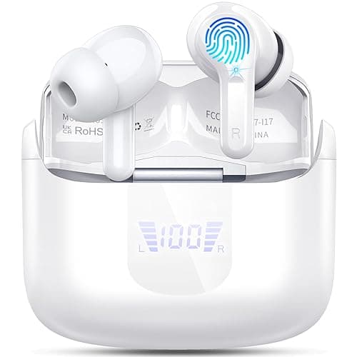 2026 Bluetooth Kopfhörer, 50Std Stereo Kopfhörer Kabellos Bluetooth 5.4, Tiefer Bass Wireless Earbud, 4 ENC Noise Cancelling Mic, USB-C in Ear Ohrhörer, IP-X7 Wasserdicht Headphone Sport Running Gym