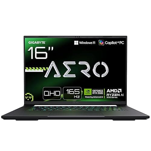 Gigabyte AERO X16 Gaming-Laptop – 16,0“, 165Hz WQXGA, AMD Ryzen AI 9 HX 370, NVIDIA RTX 5070, 32GB DDR5 5600MHz, 2TB Gen4 SSD, Win 11 Pro, Copilot+ PC, AERO X16 2WHA3DEC65AP