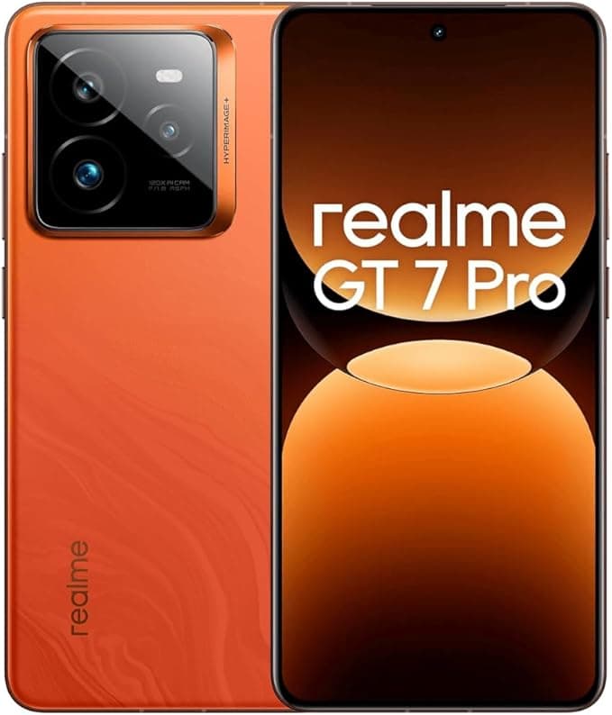 realme GT 7 Pro 5G Smartphone, 12+256GB, Snapdragon® 8 Elite Chipset, AI Ultra-Clear Snap Camera, RealWorld Eco² Display, 6500mAh Titan Battery, Mars Orange