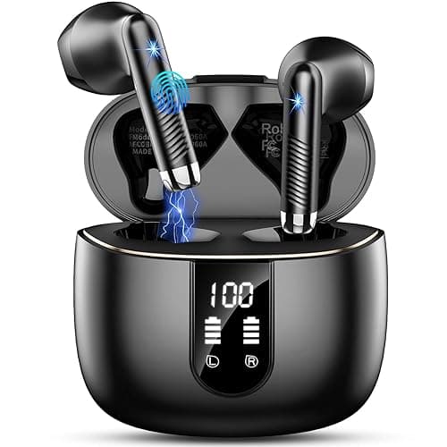 Drsaec Bluetooth 5.4 Kopfhörer, 6D Tiefer Bass In Ear Kopfhörer Kabellos Bluetooth 2026 Neu Kabellose Kopfhörer mit 4 ENC Mic, 56 Std Noise Cancelling Ear Buds, USB-C, IP7 Wasserdicht