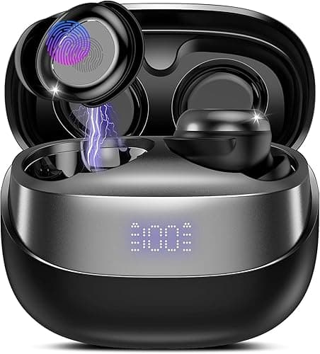 Bluetooth Kopfhörer, 2026 Mini In Ear Kopfhörer Kabellos Bluetooth 5.4 HiFi Immersiv Sound, 47Std Spielzeit Schlafkopfhörer mit Passiver Geräuschmaskierung, LED-Anzeige Earbuds für Schlaf