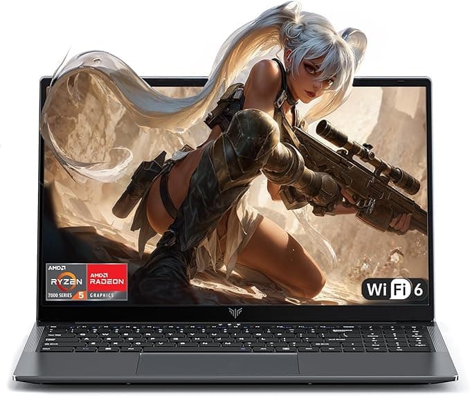 ACEMAGIC Gaming-Laptop – 2025 Neuester 15,6-Zoll-FHD-Display-Laptop mit AMD Ryzen 5 7430U-Prozessor mit bis zu 4,3 GHz, 16 GB RAM DDR4, 512 GB NVMe PCIe 3.0 SSD Gaming-Notebook, leichtgewichtig