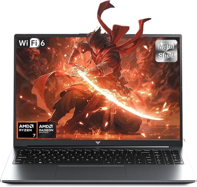 ACEMAGIC Gaming Laptop – 16 Zoll FHD Display Laptop mit AMD Ryzen 7 H255-Prozessor (besser als I7-11800H) mit bis zu 4,9 GHz, 16 GB RAM DDR5 4800 MHz, 512 GB SSD, Gaming Notebook mit hintergrundbeleuc