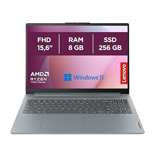 Lenovo IdeaPad Slim 3 Notebook 15,6 Zoll FHD (1920 x 1080), AMD Ryzen 3 7320U, RAM 8 GB, 256 GB SSD M.2, integrierte Grafik AMD Radeon 610M, WiFi 6, Windows 11 - Arctic Grey