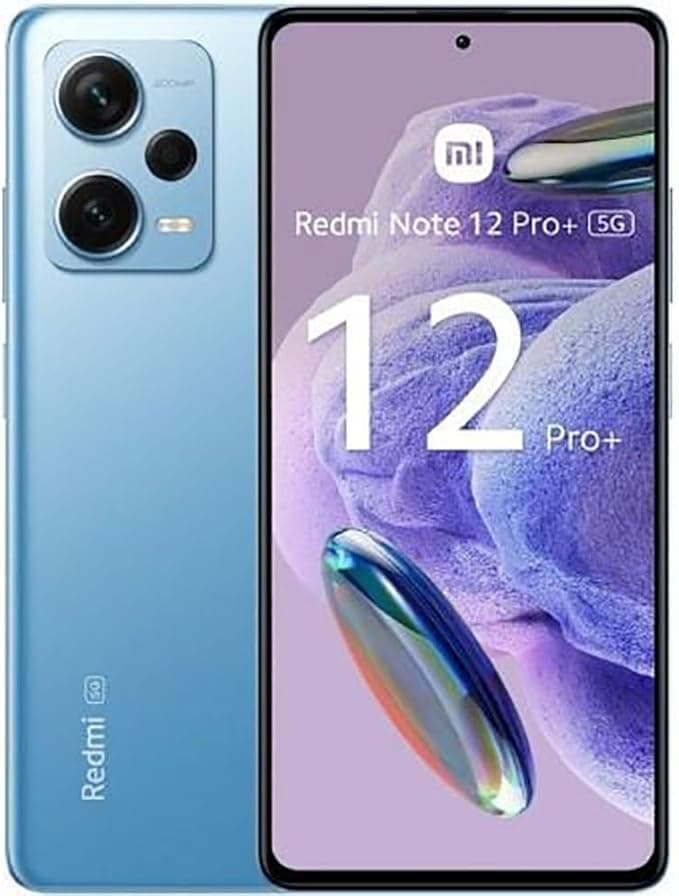 Xiaomi Redmi Note 12 Pro+ 5G Smartphone, 6.67" Flow AMOLED Display 120Hz MediaTek Dimensity 1080 Prozessor 200MP Rückseitenkameras 120w Hyper Charging Handy Dual SIM (8+256, blau)